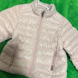 Pink polo puffy jacket